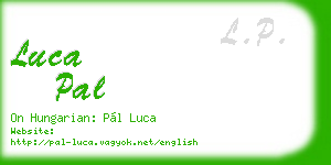 luca pal business card